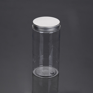 <b>Plastic</b> <b>Jars</b> 300ML 400ML 500ML Wide Mouth Cylinder Pet Bottle For Beverage Packaging - Product Image 4