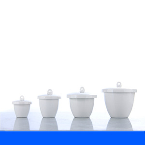Crisol de cerámica con tapa para experimentos químicos, 20ml, 30ml, 50ml, 100ml - Product Image 5