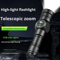 Lampe de poche LED tactique à lumière magnétique puissante Affichage numérique intelligent Lampe de travail d'urgence en alliage d'aluminium laser blanc IP65 1200m