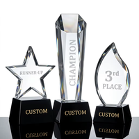 Trophée personnalisé en acrylique cristal, bord biseauté, impression UV, gravure laser, n'importe quelle forme, taille, texte