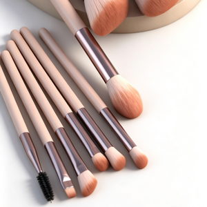 12Pcs Professional Makeup Brush Set Pink Synthetic Hair Cosmetic Brushes Kit with PU <b>Leather</b> Storage Bag for Face Eyes Makeup - Product Image 5
