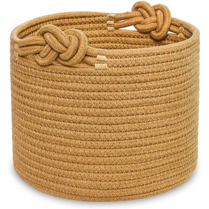 Vente chaude élégant panier de rangement cadeau panier Pot de fleur jouet stockage poignée torsadée coton matériel maison stockage Organisation - Product Image 4