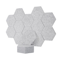 Panneaux acoustiques hexagonaux, dalles de mousse insonorisantes, imperméables, résistantes au feu, briques décoratives 3D pour la maison, le bureau, le studio