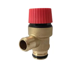 Wall-hung boiler water heater with brass drain valve closed safety valve