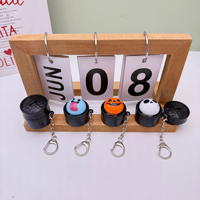 Porte-clés LED Halloween en forme de boulette, jouet sensoriel anti-stress, pendentif de sac