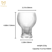 450ml artisanat verres à bière verre clair américain tasse à café jus tasse Latte tasse bière whisky verres pour Restaurants