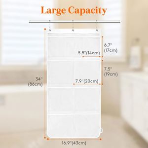 Heavy-Duty Breathable Mesh 9-Pocket <b>Shower</b> <b>Caddy</b>, for Shampoo Soap Loofah & Cruise Bathroom Supplies Storage Bag - Product Image 2