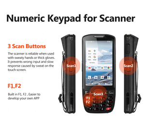 Android13 Cầm Tay PDA Thu Dữ Liệu Với NFC Wifi 4G64G 4.0 Inch Màn Hình Gồ Ghề PDA Thiết Bị 4G Mạng GPS 1D 2D Máy Quét Mã Vạch - Product Image 3