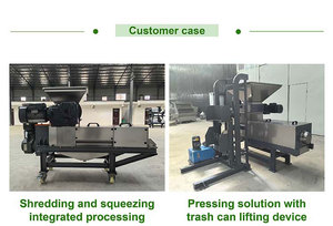 Capacity 0.5Ton Per Hour Organic <b>Food</b> Waste Shredding & Dewatering Kitchen Waste <b>Shredder</b> Squeezer Machine - Product Image 2