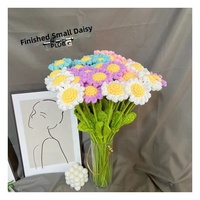 Karangan Bunga Daisy Rajutan Tangan dari Benang, Bunga Buatan Awet, Hadiah Hari Valentine, Dekorasi Pernikahan & Tahun Baru