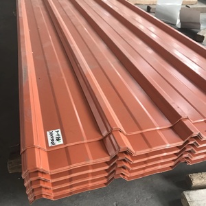 Tôle d'acier ondulée prépeinte, revêtue de couleur, 0,3 mm x 1000 mm, bleu rouge, services de soudage et de pliage, norme ASTM - Product Image 4