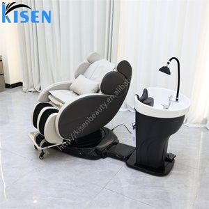 Kisen Luxury Multi-motor Massage Hands Head Basin Automatic Massage <b>Bed</b> With Water Circulation Waterfall Kit Salon Chair - Product Image 3