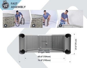 <span class=keywords><strong>Spa</strong></span> gonflable octogonal personnalisé pour 5 personnes, en PVC laminé, pour extérieur, hors sol, avec pompe externe - Product Image 2
