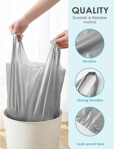 ถุงพลาสติกแบบเสื้อยืด ถุงหิ้วแบบใช้แล้วทิ้ง สำหรับร้านขายของชำและซูเปอร์มาร์เก็ต ขายส่ง - Product Image 4