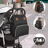 Sac à dos à couches en velours sans fermeture, multifonctionnel, pour maternité, sac à langer pour bébés filles et garçons, grande capacité, voyage, couleur foncée