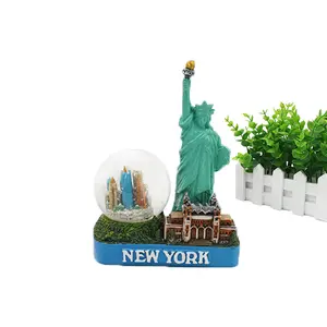 Quả Cầu Nước Polyresin, Quả Cầu Tuyết Liberty New York Cho Quà Lưu Niệm