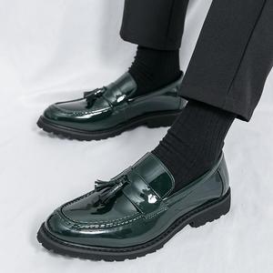 Zapatos Oxford de Hombre Británicos, Impermeables, de Cuero Genuino, Punta Cerrada, Hechos a Mano, para Boda, Formales, Casuales de Negocios, Antideslizantes, con Hebillas y Correas - Product Image 5