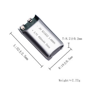 卸売 高エネルギー 821832 3.7V 400mAh リポ リチウムポリマー電池セル 10Ah スマートウォッチ用充電式 - Product Image 3