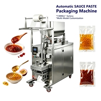 Machine de remplissage et de scellage entièrement automatique horizontale pour sachets de sauces et pâtes (sauce chili, pâte de bœuf, confiture de fraises)