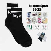 Chaussettes de sport personnalisées en gros pour hommes, en pur coton, respirantes, avec logo sur le dessous, pour le basketball, la course et le cyclisme