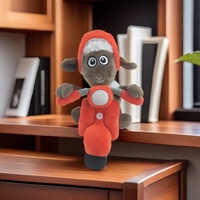 Shenzhen prix d'usine carnaval couleur rouge mouton personnaliser forme animale en peluche jouet de moto en peluche