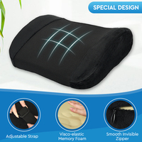 Coussin de dossier ergonomique 2026 en mousse à mémoire de forme et gel PU, lavable, antidérapant, pour soulager les douleurs lombaires, avec housse en maille pour le soutien de la colonne vertébrale