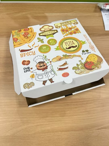 Caixa De Pizza Personalizada 6 <span class=keywords><strong>8</strong></span> 9 10 12 Polegada Caixa De Papel Kraft Bom Grau Embalagem Fast Food Pizza Caixa Personalizada Impressa Com Logotipo - Product Image 4
