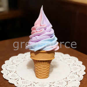Modèle de macaron en mousse écologique de 15 cm à fond plat, multicolore, en plastique, pour présentation de glaces molles et de gaufres en magasin - Product Image 6
