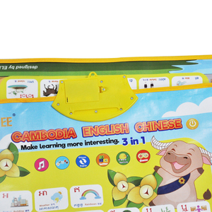 Bán Chạy Nhất 3 Trong 1 Tùy Chỉnh Giọng Nói Song Ngữ Campuchia Tiếng Trung Quốc Abc Áp Phích Số Bảng Chữ Cái Nói Tường Biểu Đồ - Product Image 2