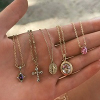 Produsen Perhiasan Baja Tahan Karat Gemnel Harga Terbaik Perhiasan Lapis Emas Kalung Bulan Sabit