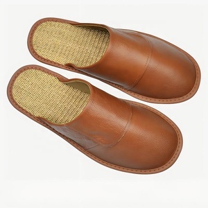 Pantofole <span class=keywords><strong>da</strong></span> <span class=keywords><strong>Uomo</strong></span> <span class=keywords><strong>in</strong></span> Vera <span class=keywords><strong>Pelle</strong></span> con Suola <span class=keywords><strong>in</strong></span> Lino Antiscivolo, Modello Slim Fit di Lusso - Product Image 3