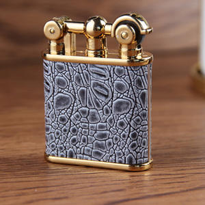 Mechero de metal inflable con llama abierta, rueda de cocodrilo, embalaje creativo, <span class=keywords><strong>2022</strong></span> - Product Image 2