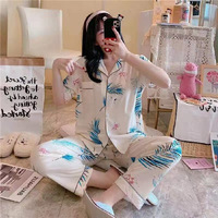Nouveau pyjama d'été à fleurs pour femmes2022Summer home wear style coréen pantalon à manches courtes cross-borderpyjamas