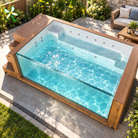 Centre de bien-être familial abordable avec jacuzzi extérieur haut de gamme, piscine hors sol en fibre de verre.