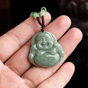 Pendentif Bouddha en Jadeite Naturelle Vert Pois, Style Chinois, Religion, UNISEXE, Cadeau Bouddhiste avec Certificat d'Expertise FG02 - Product Image 4