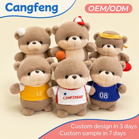 Boneka Beruang Laut Realistis Grosir Pabrik OEM ODM, Mainan Plush Olahraga dengan Jersey, Boneka Hewan Isi Lembut untuk Hadiah Anak, Dekorasi Kamar Bayi