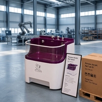 Baignoire de toilettage pour chien de luxe en acrylique robuste à très grande capacité pour utilisation en salle de bain