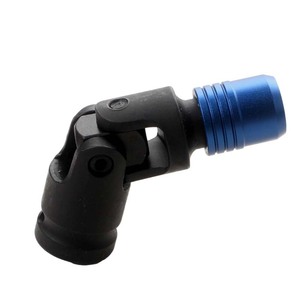 Universal Telescopic Spring Sleeve 1/2 In Chuck Aluminum Finish Black With Blue Tip Pneumatic Screwdriver Bit Extension Rod - Product Image 1