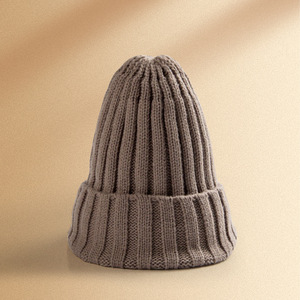 Knitted Hat <b>Wool</b> Unisex Warm Folded Beanie Casual Adult Winter Hat - Product Image 2