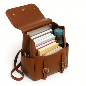 Высококачественная винтажная кожаная женская сумка Роскошная многофункциональная сумка через плечо съемный рюкзак для колледжа - Product Image 5