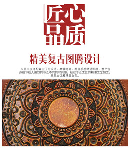 Túi xách nữ Da thật dập nổi Túi xách nữ một vai Lớp đầu Da bò Retro Rub Tote - Product Image 6