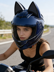 <span class=keywords><strong>Casque</strong></span> de <span class=keywords><strong>moto</strong></span> en ABS respirant à visage ouvert, nouveau, en gros, avec fermeture rapide, design mignon avec oreilles de <span class=keywords><strong>chat</strong></span> pour femmes, de haute qualité - Product Image 6