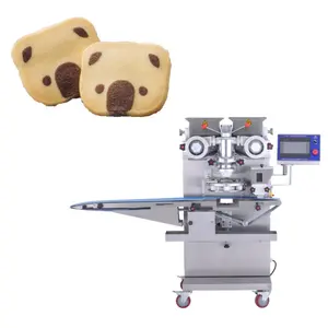 Automatic Delicious Mosaic Cookie Making Machine Wire Cut Panda Biscuit Machine Stuffed Cookies Encrusting Machine