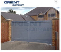 Portail en aluminium pour maison, conception de porte automatique coulissante pour allée