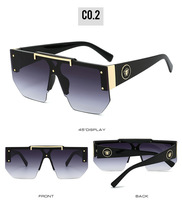 Nouvelles Lunettes de Soleil Intégrées Grand Format Style INS, Rétro Moderne Classique Européen et Américain, pour la Photographie de Rue 2025