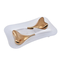 Globes de glace pour le visage en acier inoxydable 304 de qualité alimentaire, 2-en-1, écologiques, en forme de sirène, avec fonction Cryo Stick et Gua Sha, outil de beauté pour le visage