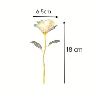 Wholesale Multi-Color Gold Foil Roses - Assorted Metallic Artificial Flowers with Golden Stems for Valentine's Day, Mother's - Product Image 4
