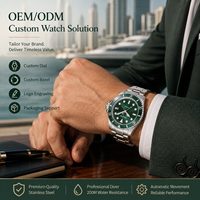Montre personnalisée OEM pour homme, classique, tendance, en acier, mode masculine, étanche, montres mécaniques en acier inoxydable pour affaires