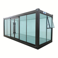 Véranda en aluminium de style européen de haute qualité personnalisable avec verre isolant double couche pour serres et cours