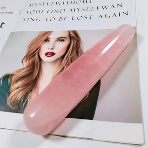 Bán buôn tinh thể tự nhiên đá Yoni Wand Rose Quartz massage Wand - Product Image 5